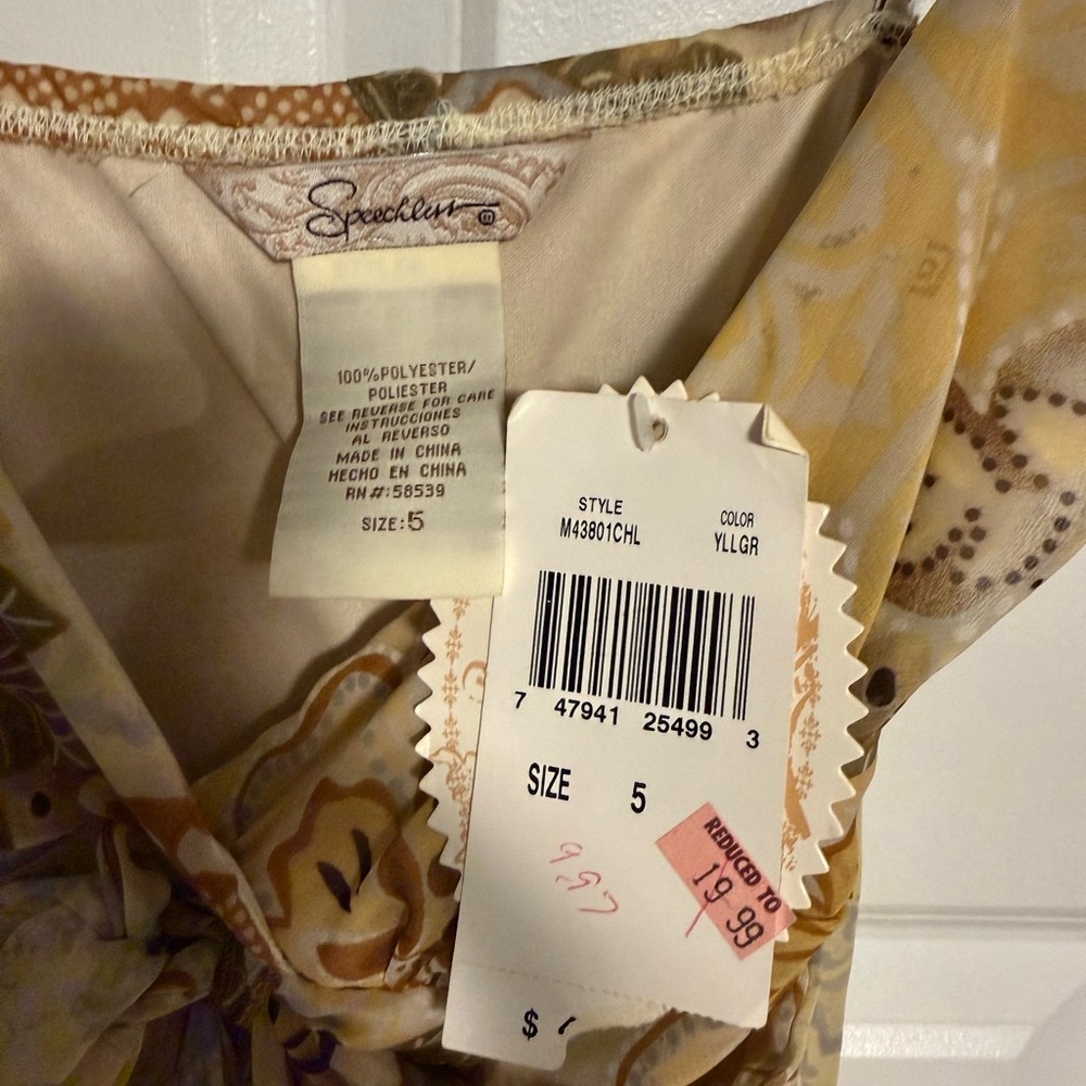 Speechless High Low Floral Dress in Cream and Brown - Picture 2 of 3